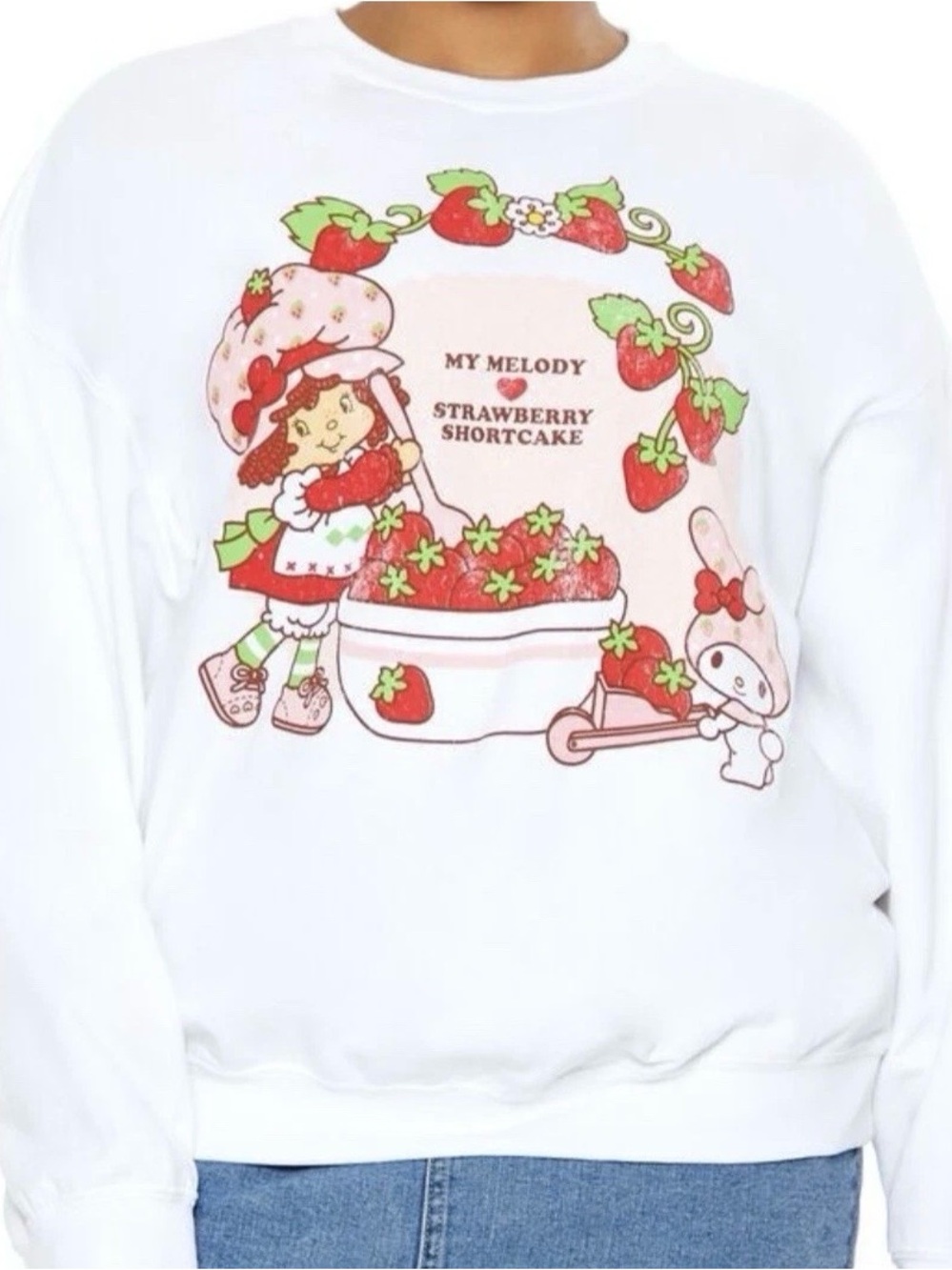 Strawberry Shortcake My Melody Sweatshirt Hello Kitty Forever 21 Size 0X NWT